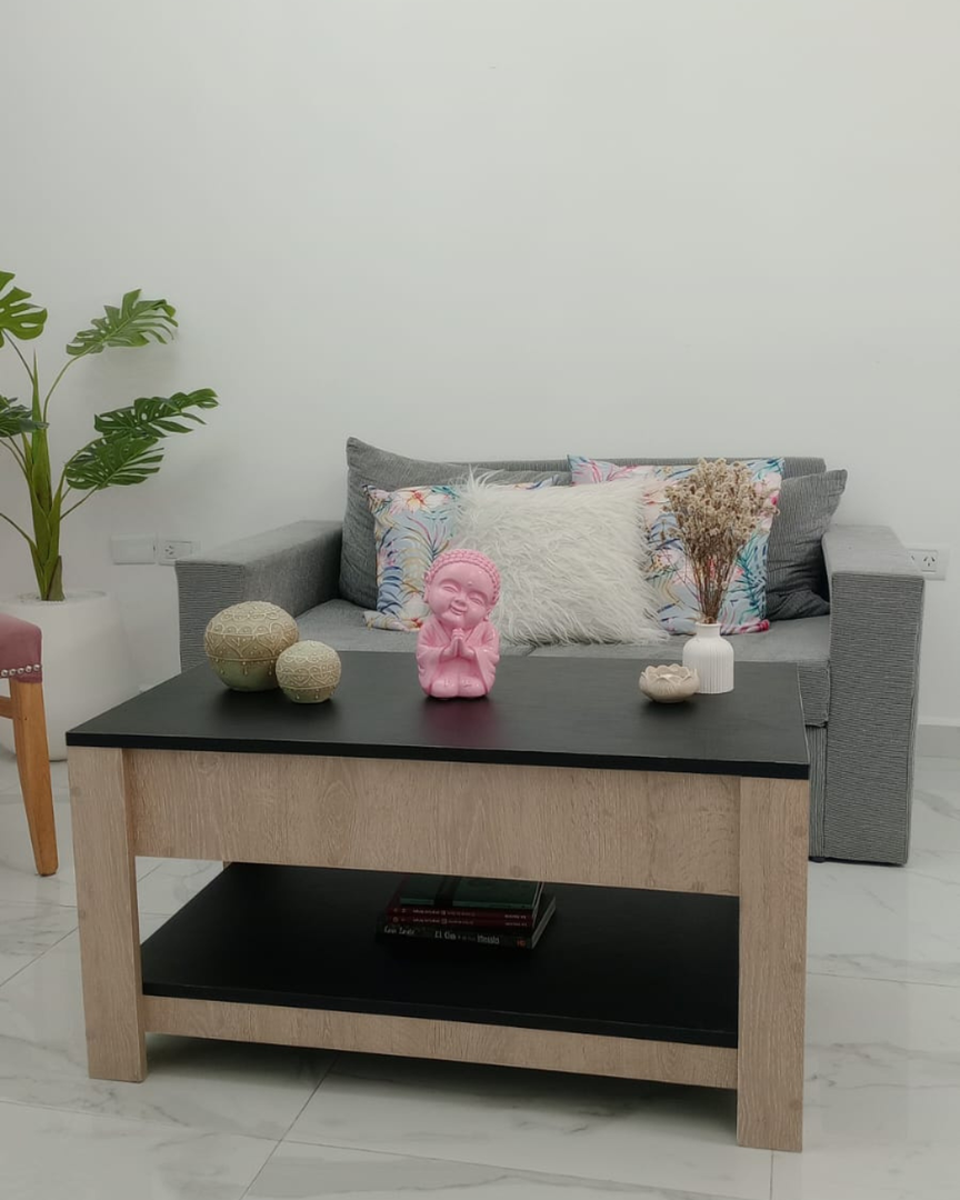 Mesa Ratona Elevable De Melamina 92x52x50 Cm Multifuncional