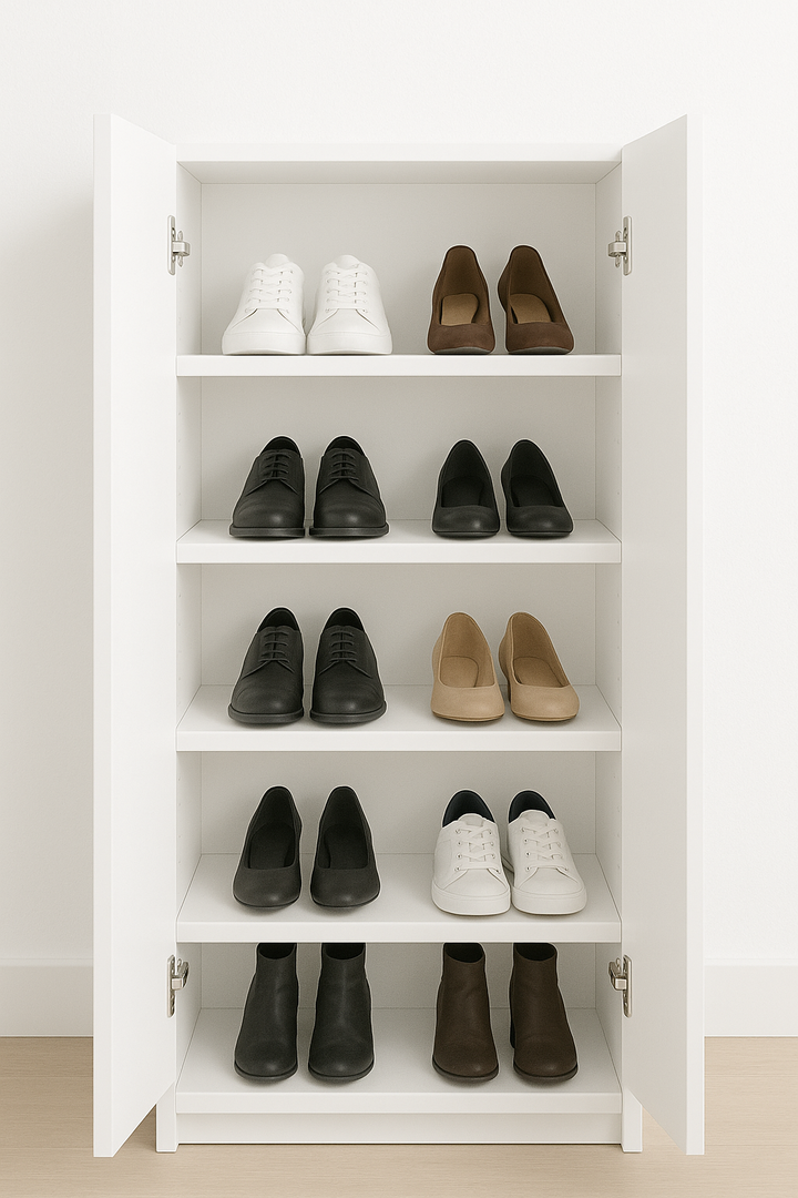 Zapatero Organizador 5 Estantes 2 Puertas 110x60x35 Cm